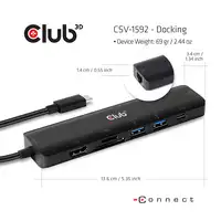 CLUB3D CSV-1592 base para portátil y replicador de puertos Acoplamiento USB 3.2 Ge
