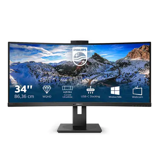 Philips P Line 346P1CRH/00 LED display 86,4 cm (34") 3440 x 1440 Pixeles UltraWide