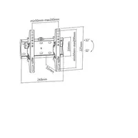 Gembird WM-42T-02 soporte para TV 106,7 cm (42") Negro