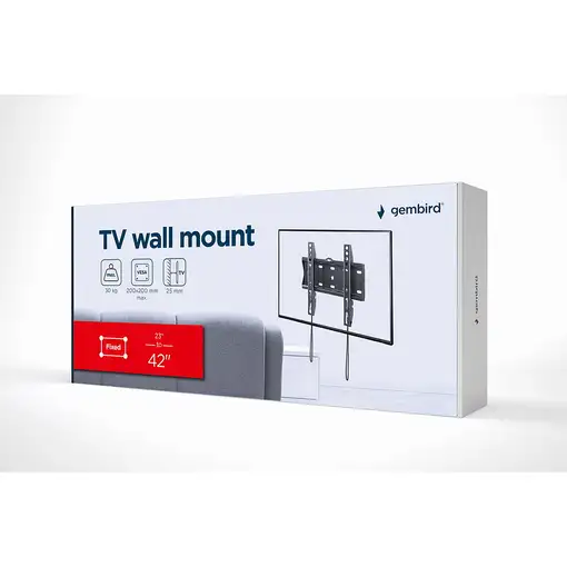 Gembird WM-42F-01 soporte para TV 106,7 cm (42") Negro