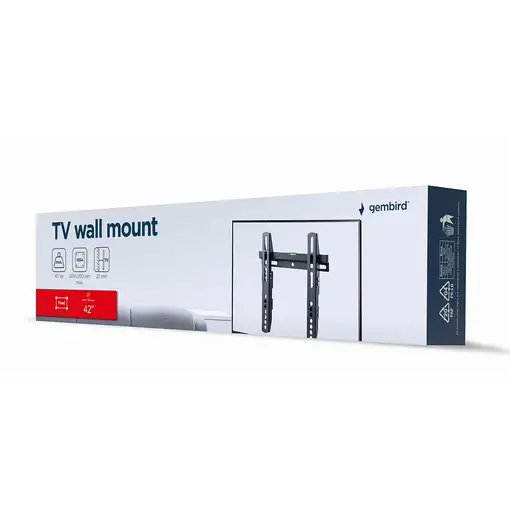 Gembird WM-42F-02 soporte para TV 106,7 cm (42") Negro
