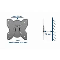 Gembird WM-42F-03 soporte para TV 106,7 cm (42") Negro