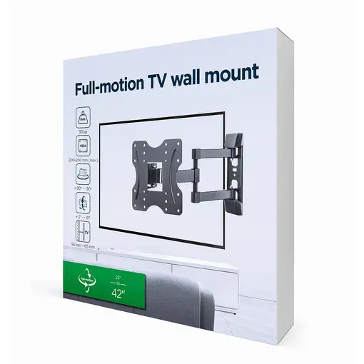 Gembird WM-42ST-02 soporte para TV 106,7 cm (42") Negro