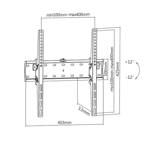 Gembird WM-55T-02 soporte para TV 139,7 cm (55") Negro