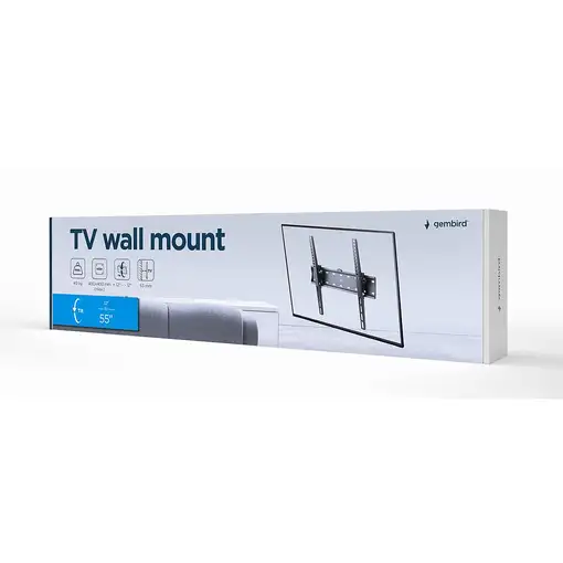 Gembird WM-55T-02 soporte para TV 139,7 cm (55") Negro
