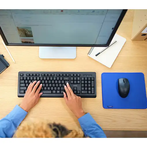 Trust Primo teclado Ratón incluido Oficina RF inalámbrico QWERTY Español Negro