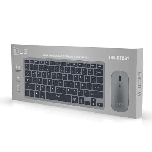 Inca IBK-572BT teclado Ratón incluido RF Wireless + Bluetooth Negro