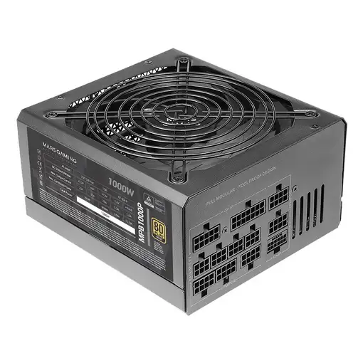 Mars Gaming MPB1000P, Fuente Alimentación Modular ATX 3.0 1000W, 10 Años Garantía,