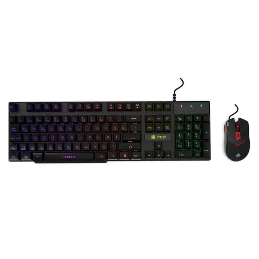 Inca IKG-448 teclado Ratón incluido Juego USB Negro