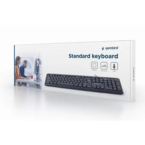 Gembird KB-U-103-PT teclado Oficina USB Portugués Negro