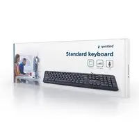 Gembird KB-U-103 teclado USB Inglés de EE. UU. Negro