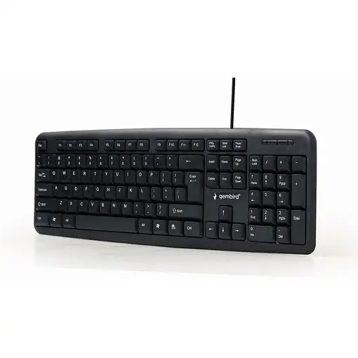 Gembird KB-U-103 teclado USB Inglés de EE. UU. Negro