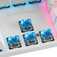Mars Gaming MK422 Blanco, Teclado Mecánico Gaming RGB, Antighosting, Switch Mecáni
