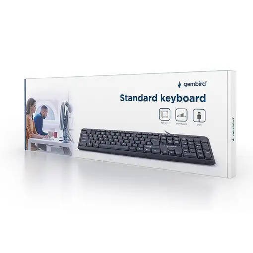 Gembird KB-U-103-ES teclado Hogar USB Español Negro