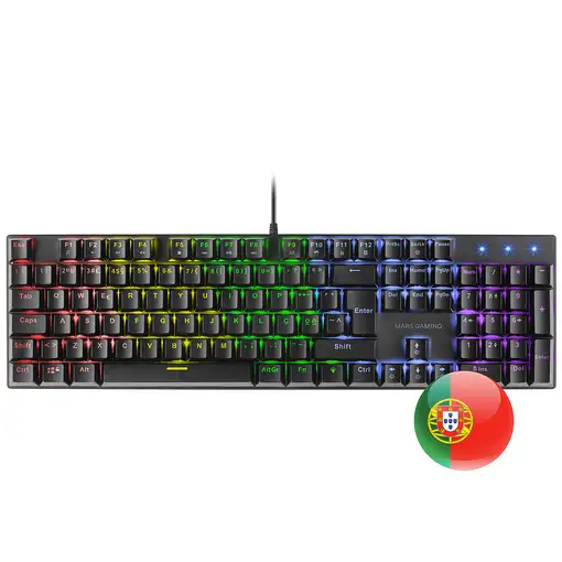 Mars Gaming MK422 Negro, Teclado Mecánico Gaming RGB, Antighosting, Switch Mecánic