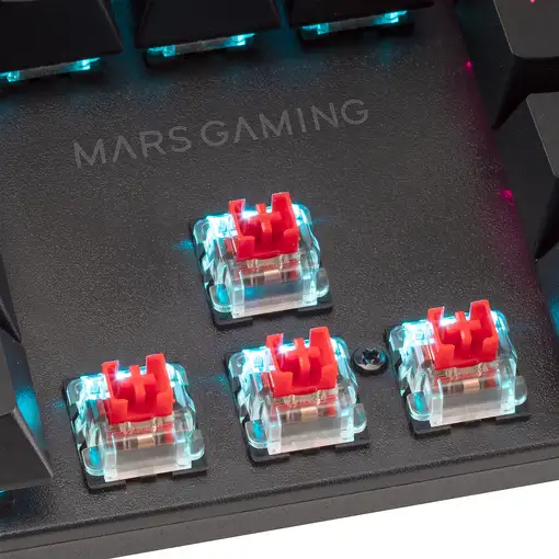 Mars Gaming MK422 Negro, Teclado Mecánico Gaming RGB, Antighosting, Switch Mecánic