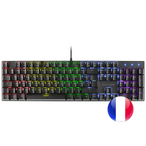 Mars Gaming MK422 Negro, Teclado Mecánico Gaming RGB, Antighosting, Switch Mecánic
