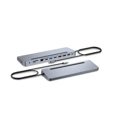 i-tec USB-C Metal Ergonomic 3x 4K Display Docking Station with Power Delivery 100