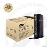 CLUB3D USB3.2 Gen1 Type A or C Dual Display 4K60Hz Docking Station DisplayLink® Ce