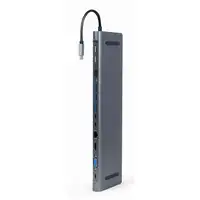 Gembird A-CM-COMBO9-01 base para portátil y replicador de puertos USB 3.2 Gen 1 (3