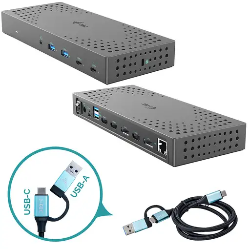 i-tec USB 3.0 / USB-C / Thunderbolt, 3x 4K Docking Station Gen 2 + Power Delivery