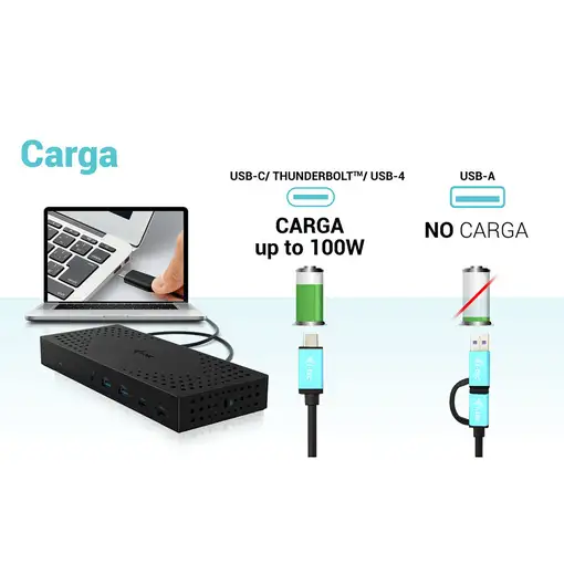 i-tec USB 3.0 / USB-C / Thunderbolt, 3x 4K Docking Station Gen 2 + Power Delivery