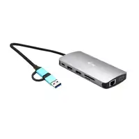 i-tec USB 3.0 USB-C/Thunderbolt 3x Display Metal Nano Dock with LAN + Power Delive