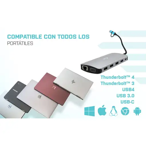 i-tec USB 3.0 USB-C/Thunderbolt 3x Display Metal Nano Dock with LAN + Power Delive