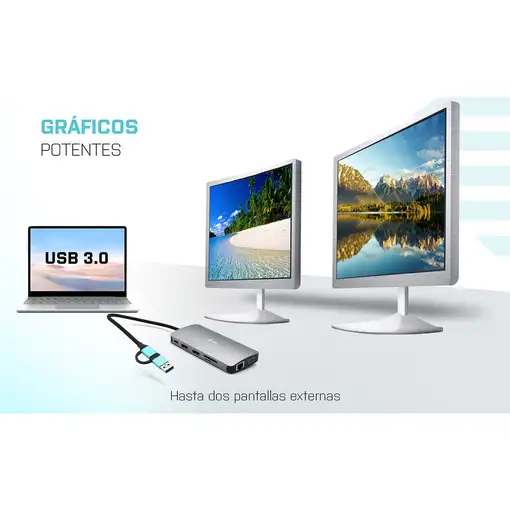 i-tec USB 3.0 USB-C/Thunderbolt 3x Display Metal Nano Dock with LAN + Power Delive