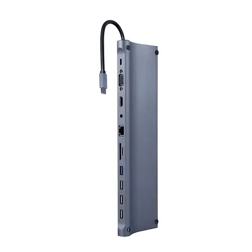 Gembird A-CM-COMBO11-01 base para portátil y replicador de puertos Alámbrico USB 3