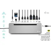 i-tec USB-C Metal Ergonomic 3x 4K Display Docking Station + Power Delivery 100 W