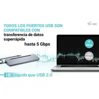 i-tec USB-C Metal Ergonomic 3x 4K Display Docking Station + Power Delivery 100 W