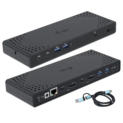 i-tec USB 3.0 / USB-C / Thunderbolt 3 Dual Display Docking Station Gen2 + Power De