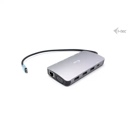 i-tec Metal USB-C Travel Nano Dock HDMI/VGA with LAN + Power Delivery 100 W