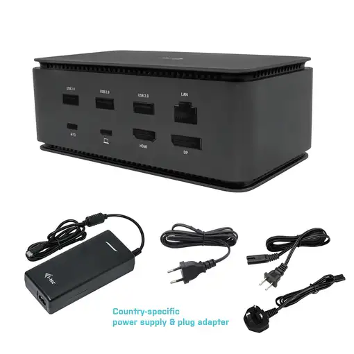 i-tec Metal USB4 Docking station Dual 4K HDMI DP with Power Delivery 80 W + Univer