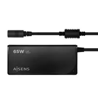 AISENS Cargador 65 W Automatico Universal Multitension Para Portatil Con 9 Conecto