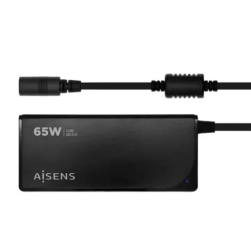 AISENS Cargador 65 W Automatico Universal Multitension Para Portatil Con 9 Conecto