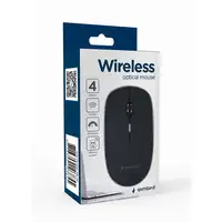 Gembird MUSW-4B-01 ratón Oficina Ambidextro RF inalámbrico Óptico 1600 DPI