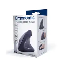 Gembird MUSW-ERGO-01 ratón Oficina mano derecha RF inalámbrico Óptico 1600 DPI