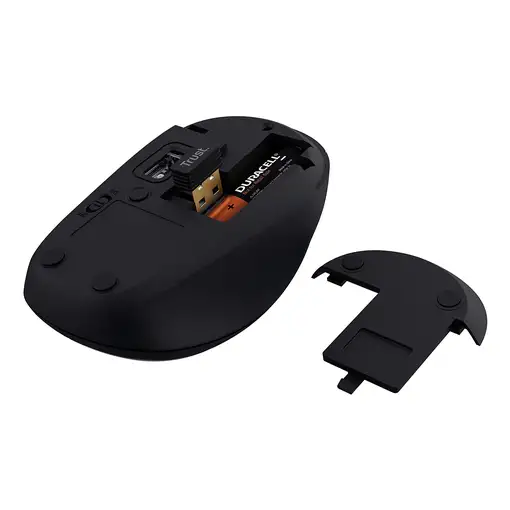 Trust Yvi+ ratón Universal Ambidextro RF Wireless + Bluetooth Óptico 1600 DPI