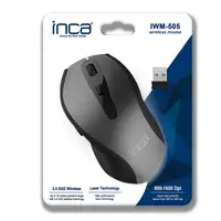 Inca IWM-505 ratón Oficina mano derecha RF inalámbrico Óptico 1600 DPI