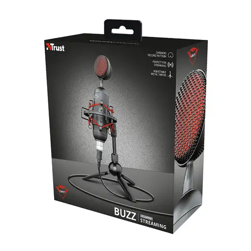 Trust GXT 244 Buzz Negro, Rojo Micrófono para PC
