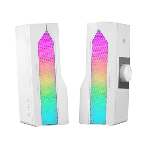 Mars Gaming ALTAVOZ BLUETOOTH MSDUO WHITE 2 EN 1 CONVERTIBLE EN SOBREMESA 2.0 O SO