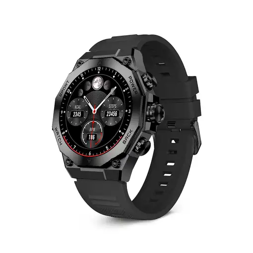 Ksix Smartwatch Titanium, Pantalla AMOLED 1,43", 2 correas, Aut. 5 días, Modos dep