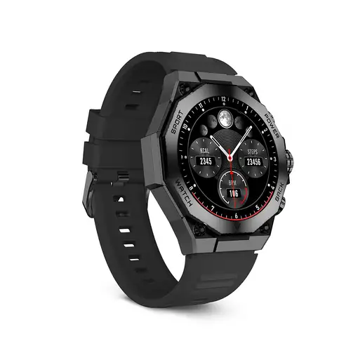 Ksix Smartwatch Titanium, Pantalla AMOLED 1,43", 2 correas, Aut. 5 días, Modos dep