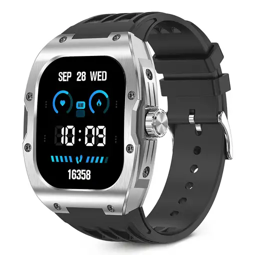 Ksix Smartwatch Hero, Pantalla AMOLED 1,95", Aut. 7 días, Modos deporte y salud, A