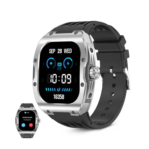 Ksix Smartwatch Hero, Pantalla AMOLED 1,95", Aut. 7 días, Modos deporte y salud, A