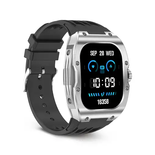 Ksix Smartwatch Hero, Pantalla AMOLED 1,95", Aut. 7 días, Modos deporte y salud, A