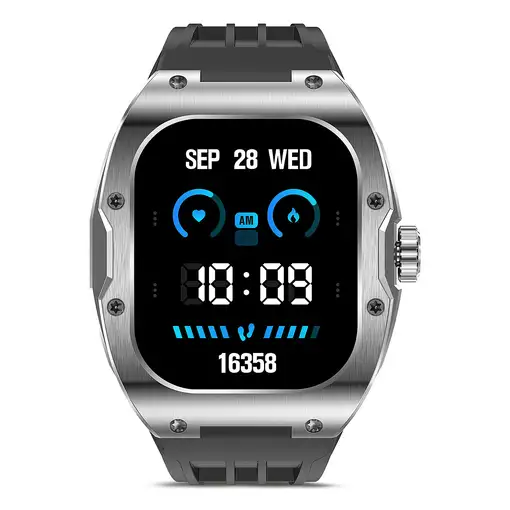 Ksix Smartwatch Hero, Pantalla AMOLED 1,95", Aut. 7 días, Modos deporte y salud, A