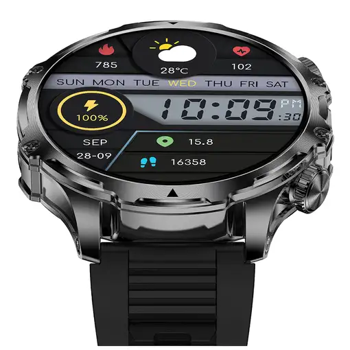 Ksix Smartwatch KISX Venture, Pantalla XXL TFT 1,85", Aut. 10 días, Modos deporte